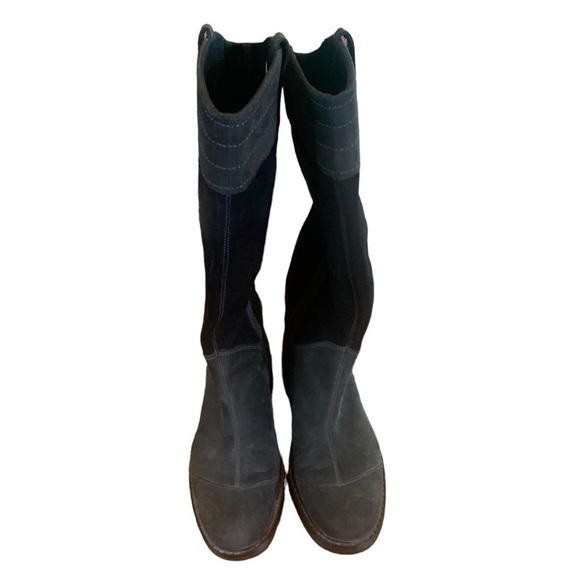 Timberland Chas St Black Leather & Suede Knee High Riding Boots Size 6.5 - Picture 3 of 15